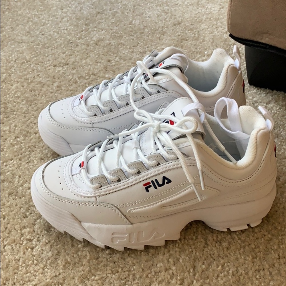 White sneakers by Fila